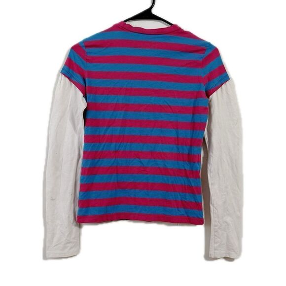 Tommy Hilfiger Blue and Pink Long Sleeve Tee - Picture 2 of 4